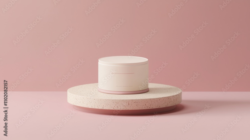 Aufkleber Minimalist product display studio visual mockup clean lines centered view modern design concept for marketing