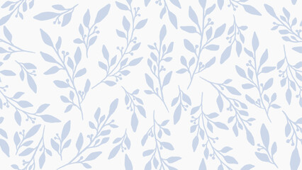 Fototapeta premium Background with blue branches and berries, seamles winter pattern