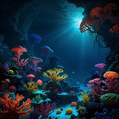 Naklejka premium underwater