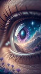 Naklejka premium a highly detailed 3D eye