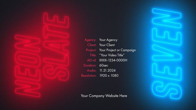 Neon Slate English Countdown