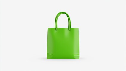 Symbolizing eco-friendly lifestyle, this green reusable shopping bag represents green living.