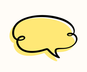 Chat Speech Bubble Message Text Cloud Vector Shape