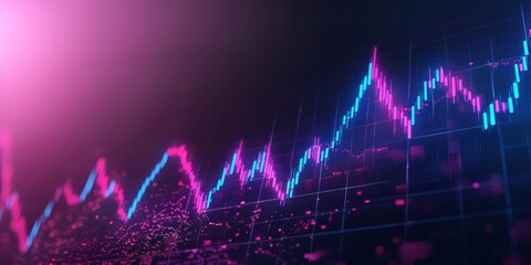 Dynamic stock market trends digital landscape financial data visualization tech environment futuristic viewpoint