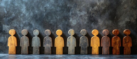 Conceptual of a targeted approach to strategy in talent acquisition featuring abstract geometric figures representing a diverse workforce and recruitment efforts to attract top talent