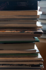stack of the old books