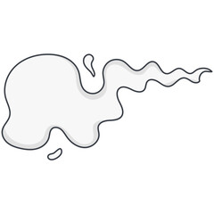 Comic clouds set. Cartoon white smoke vector Illustration. A set of smoke, explosions and smells.