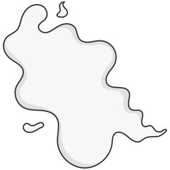 Comic clouds set. Cartoon white smoke vector Illustration. A set of smoke, explosions and smells.