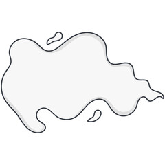 Comic clouds set. Cartoon white smoke vector Illustration. A set of smoke, explosions and smells.