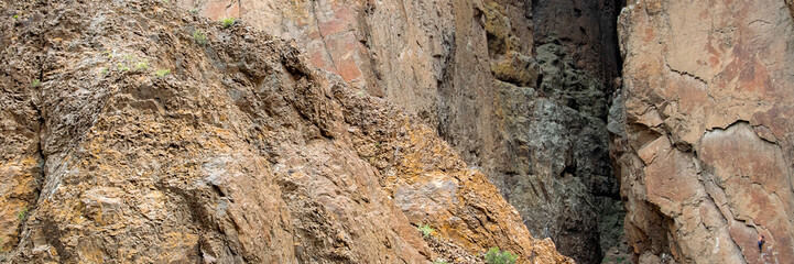 Rocks of la buitrera canyon, piedra parada, chubut, argentina