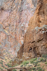 Rocks of la buitrera canyon, piedra parada, chubut, argentina