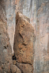 Rocks of la buitrera canyon, piedra parada, chubut, argentina