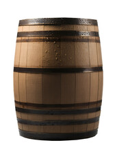 Obraz premium Wet Wooden Barrel, Wood Grain, Isolated Transparent Png Graphic Resouce