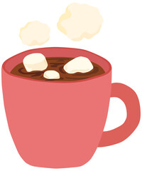 ホットチョコレート バレンタイン ベクター素材