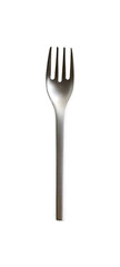 Sleek Silver Fork Isolated on White Background for Culinary Use