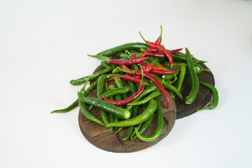 red and green hot chili peppers