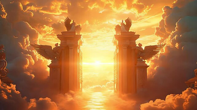 The gates of paradise, the gates of heaven. Created with generative AI.
