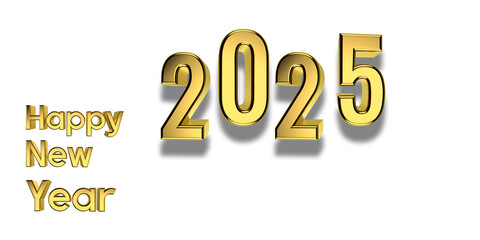 Happy New Year 2025 celebration social media banner or template.