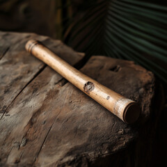 Piece of bamboo on a trunk