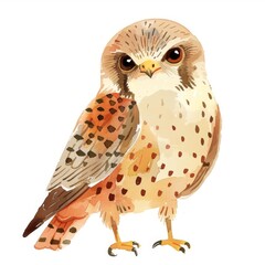 Obraz premium A beautifully illustrated hawk showcasing its striking colors and details, perfect for nature lovers and wildlife enthusiasts.