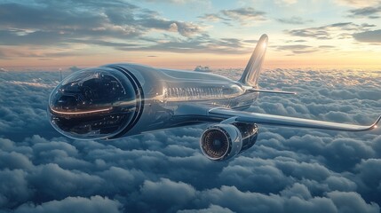 Fototapeta premium 3D Render Airplane Transport Concept