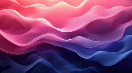 Obraz premium Soft and elegant pink and blue waves blending seamlessly to form a soothing abstract background with a gradient effect