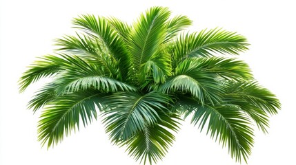 Fototapeta premium palm with green leaves isolated on white background