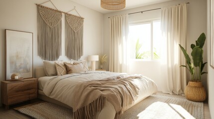 Serene Boho Bedroom Design Ideas