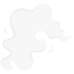 Cartoon smoke effects. Coffee and tea steam, food flavor, smell and aroma. Vector white vapor of hot drinks and food, fire flame, cigarette smoke clouds, coffee cup or mug steam.