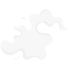 Cartoon smoke effects. Coffee and tea steam, food flavor, smell and aroma. Vector white vapor of hot drinks and food, fire flame, cigarette smoke clouds, coffee cup or mug steam.