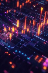 Computer Circuit Board Close Up