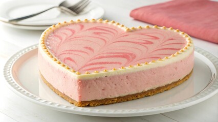 heart shaped cake on plate