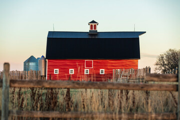 red barn and sky