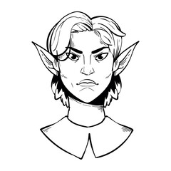 sketch fantasy elf avatar