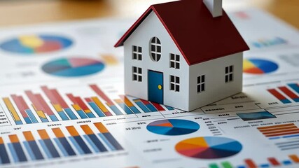 Housing market analysis using charts and graphs for residential properties in a financial report