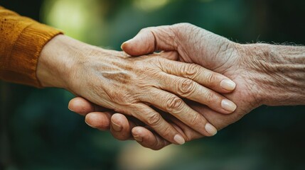 A volunteer helping an elderly person, showing empathy and community spirit