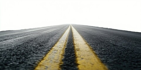 Fototapeta premium Empty road with yellow lines