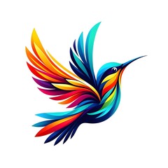 Obraz premium Colorful hummingbird abstract design