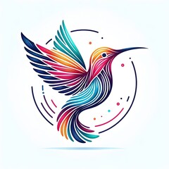Obraz premium Colorful hummingbird abstract design