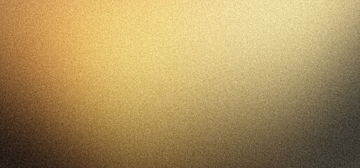 Golden noise texture background, grainy glowing yellow beige brown color gradient poster, banner header wallpaper backdrop design