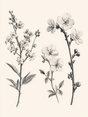 Black and White Floral Pattern