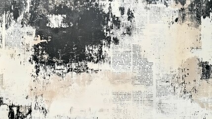 Abstract Textured Artwork Black White Beige