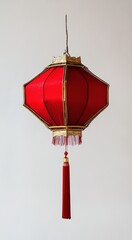 Red Chinese lantern with golden details.