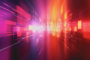 Obraz premium Technology abstract background in color space with high resolution, representing digital innovation.