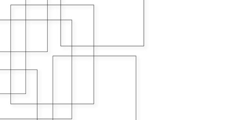 Abstract white and grey geometric overlapping square pattern background with shadow. Modern minimal and clean white background with realistic line. design for banner, poster, template, cover. vector