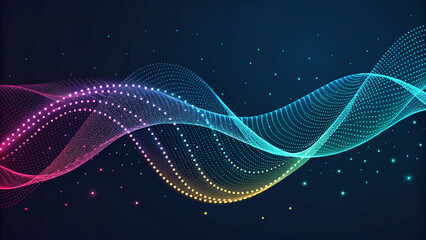 Abstract blue wave background