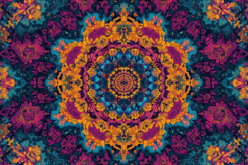 Vivid Mandala Kaleidoscope Design