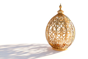 Islamic ramadan kareem celebration lantern with beautiful bokeh lights in the background.