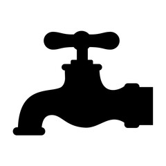 Water faucet icon. Vector image