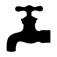 Water faucet icon. Vector image